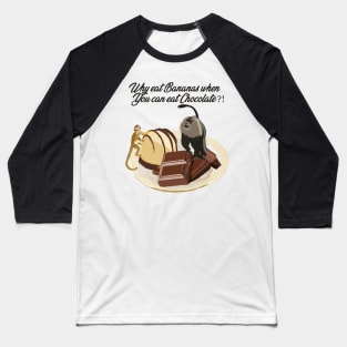 Chocolate Monkey Foodies Baseball T-Shirt